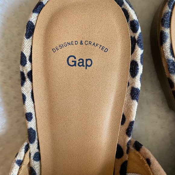 NWOT GAP Round Toe Slip On Flat Mule Shoes in Micro Cheetah Leopard Print Size 7 - Picture 5 of 6